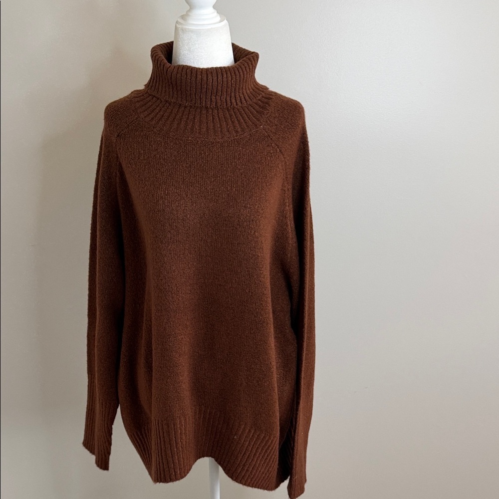 NWT Altar’d State Brown Turtleneck Sweater size large